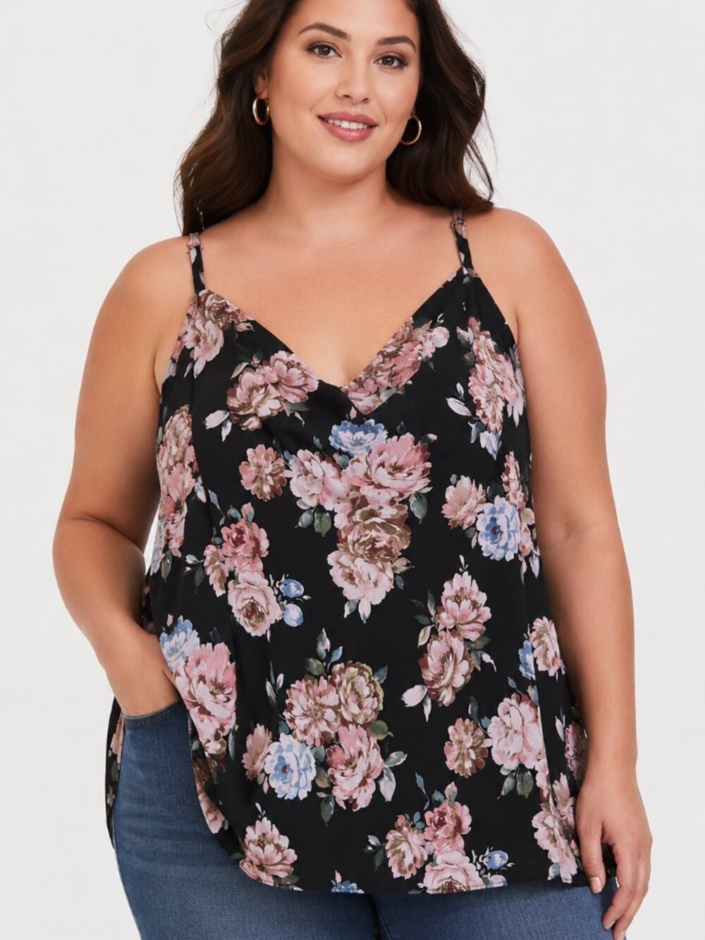 NWT Torrid Black Floral  Cami Tank Top Size 4X